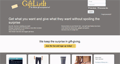 Desktop Screenshot of giftlistit.com
